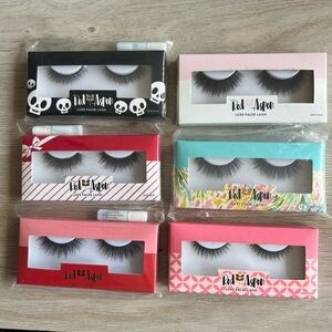 Red + Aspen Luxe False Lash Set. Bundle of six unused faux lashes! NEW!
